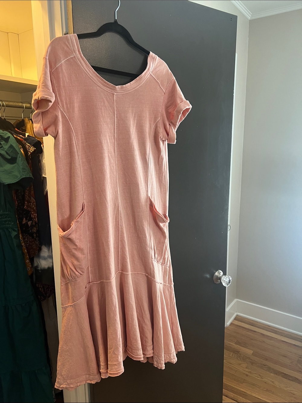 Saturday Sunday by Anthropologie Joella Knit Midi Dress Pink Medium